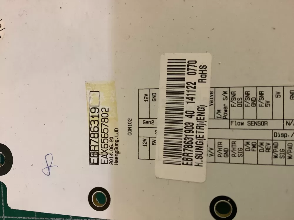 LG EBR78631903 Refrigerator Control Board Dispenser AZ198606 | NR2765