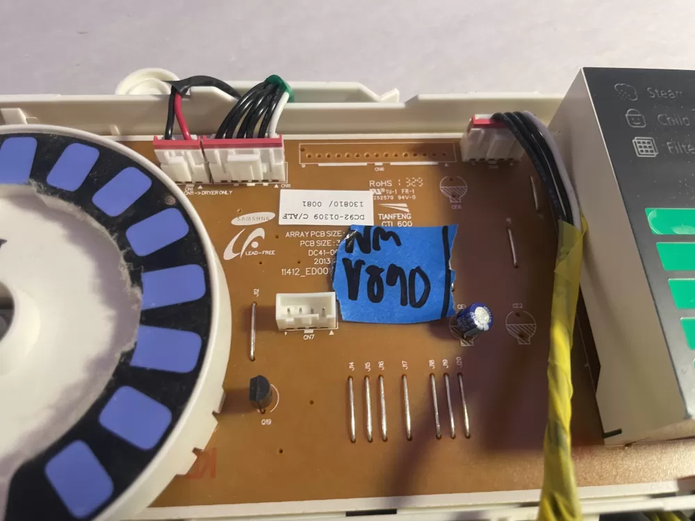 Samsung DC92 01309C DC9201309C Dryer Control Board AZ196934 | Wmv890