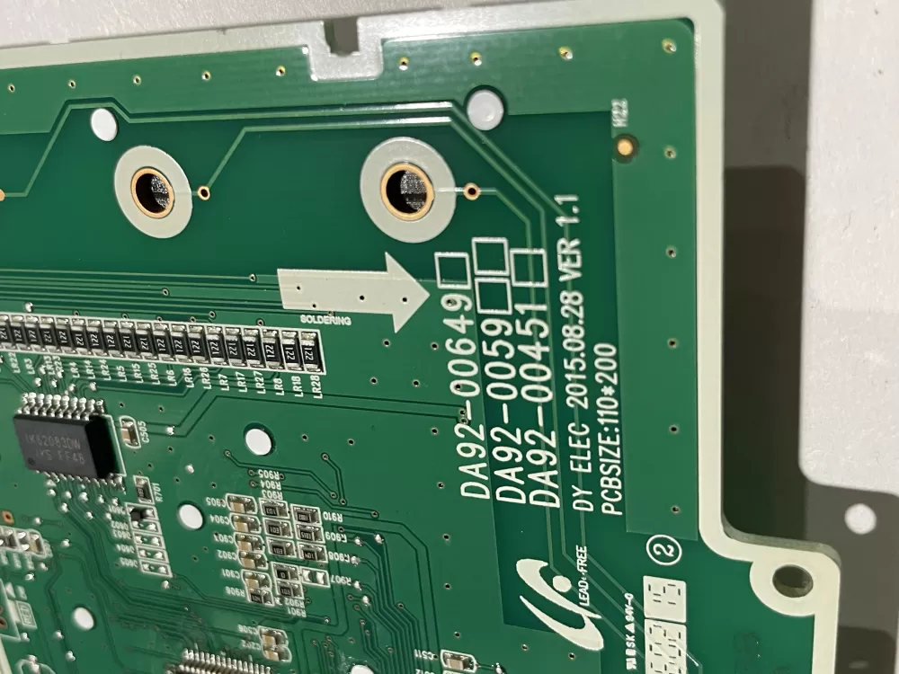 Samsung DA92 00649A Refrigerator Control Board Dispenser AZ169639 | Wm2595