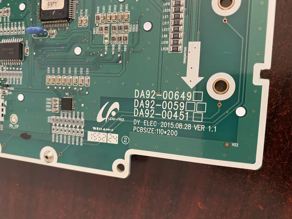 Samsung DA92 00649A Refrigerator Control Board Dispenser AZ34432 | BK1703