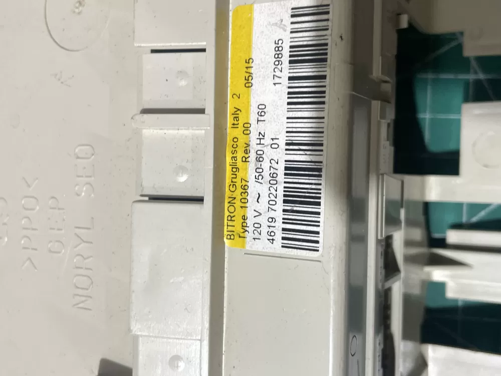 Bitron Grugliasco Washer Control Board 4619 70220672 01 AZ195132 | Wmv885