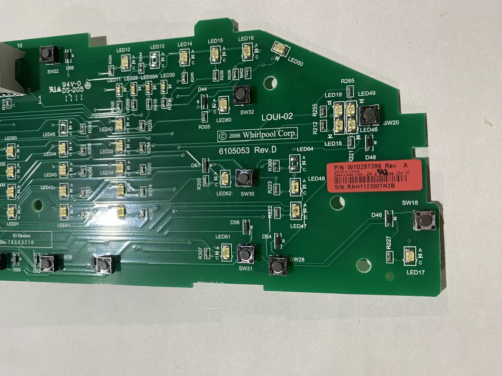 Whirlpool W10297399 W10211353 Washer Control Board AZ185744 | BK2721