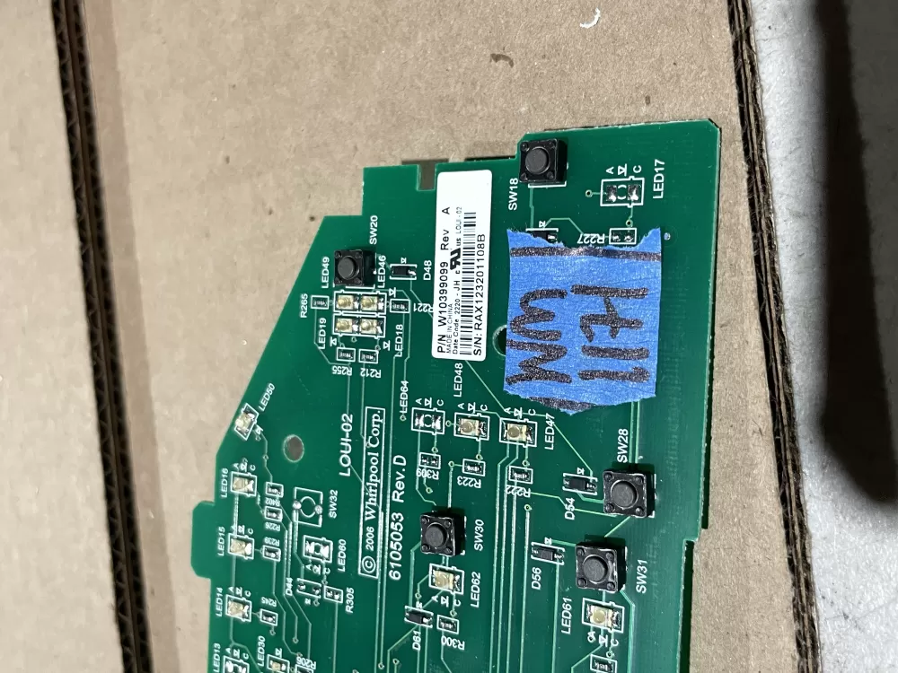 Whirlpool W10399099 Washer Control Board AZ77910 | Wm1171