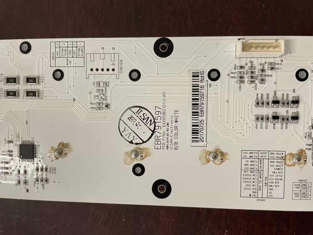 LG EBR79159716 Refrigerator Control Board AZ58805 | KM2045