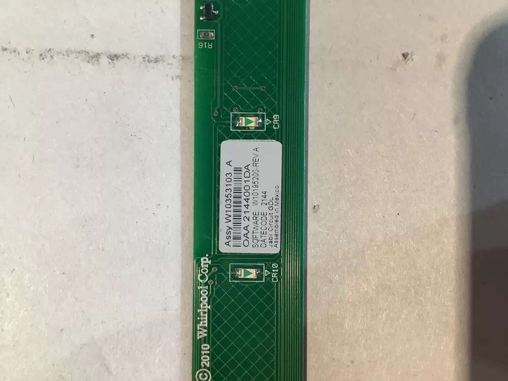 Kenmore W10353103 Dishwasher Control Board Interface AZ148100 | BG2481