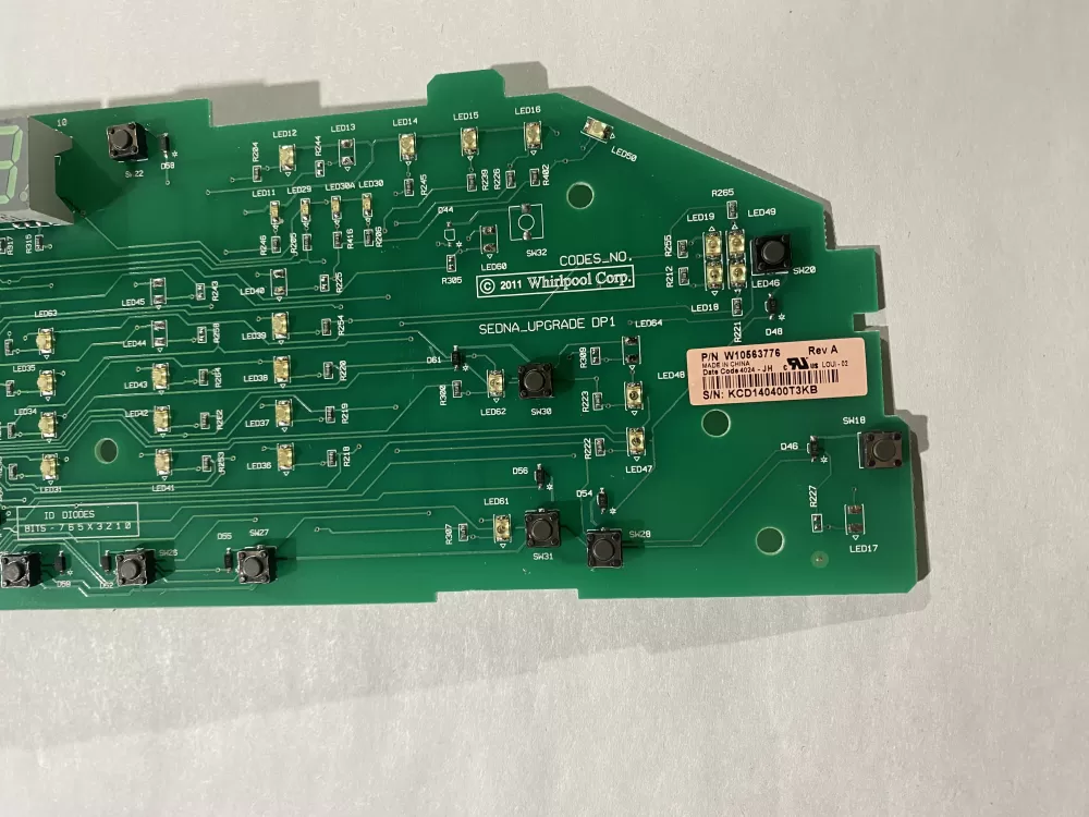 Whirlpool W10563776 Washer Control Board AZ194382 | BK564