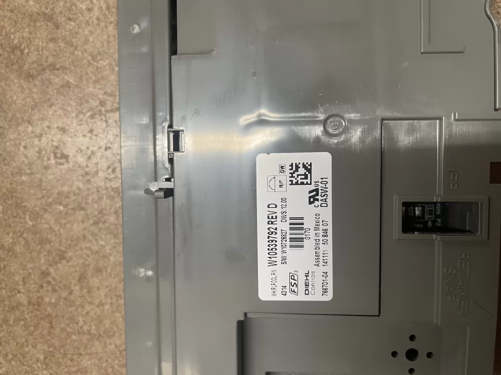 KitchenAid W10539792 W10712076 Dishwasher Control Board AZ11449 | KM872
