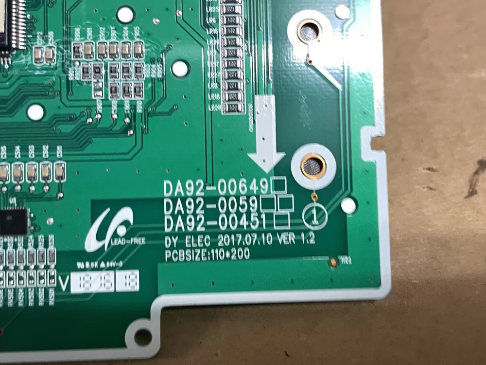 Samsung DA92 00649A Refrigerator Control Board Dispenser AZ101477 | Wm905