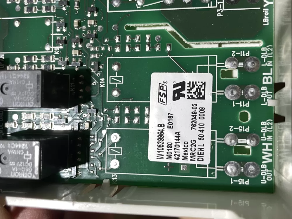 Whirlpool W10539964 Range Control Board AZ72644 | Wmv497