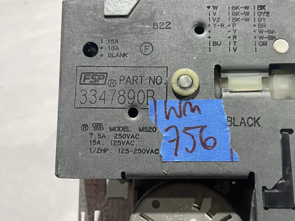 Whirlpool Kenmore WP3946432 3347890 3347890D Washer Timer AZ113258 | Wm756