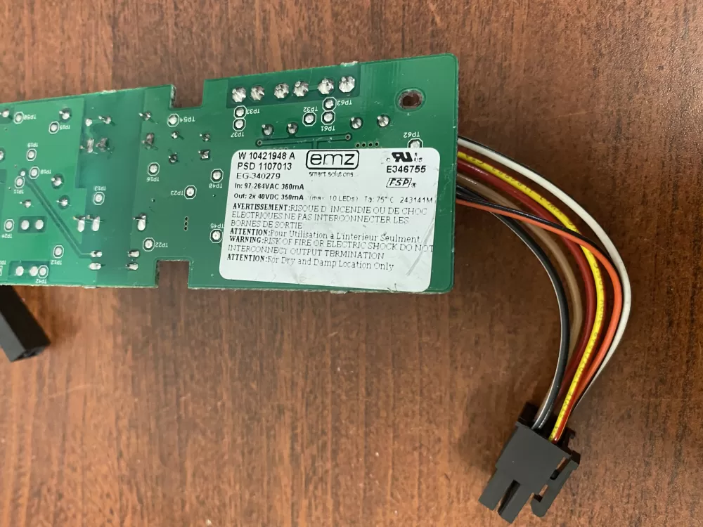 Whirlpool W10306786 Refrigerator LED Inverter Board Box AZ46150 | BK1776