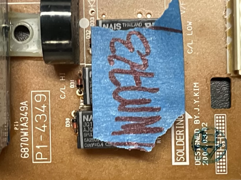 LG 6871W1S351A Microwave UI Display Control Board AZ13716 | 723