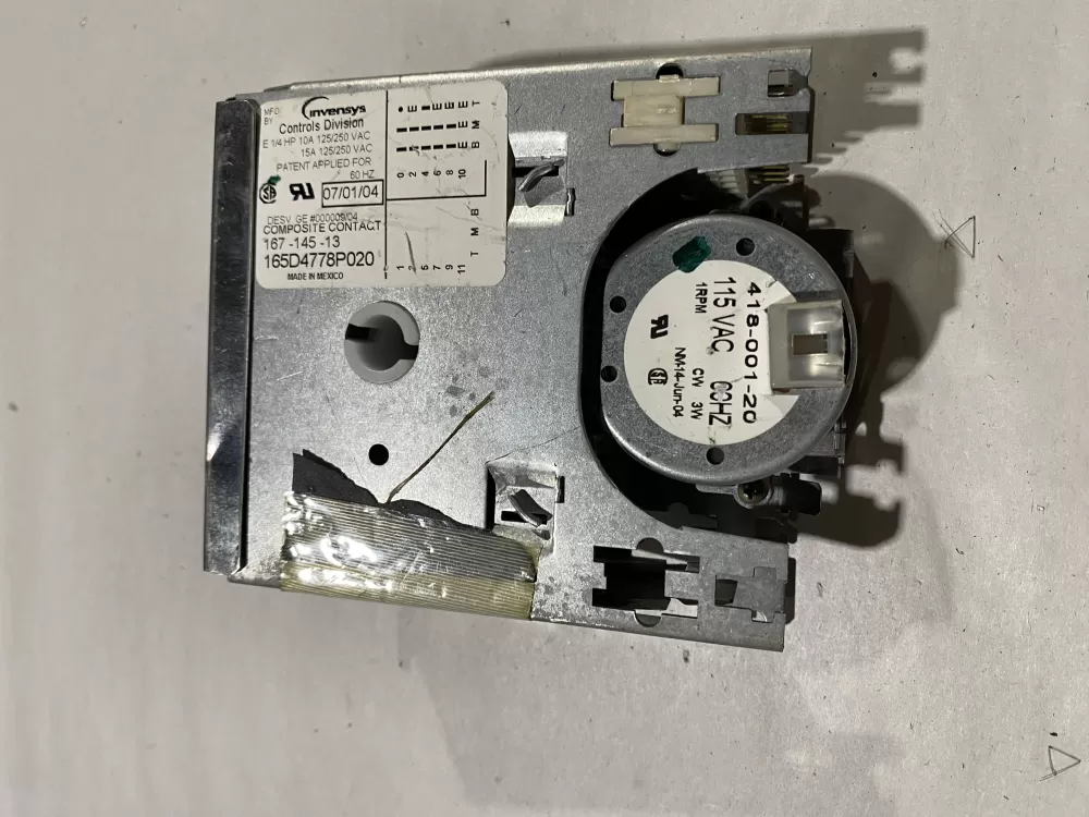 GE General Electric 165D4778P020 Dishwasher Timer