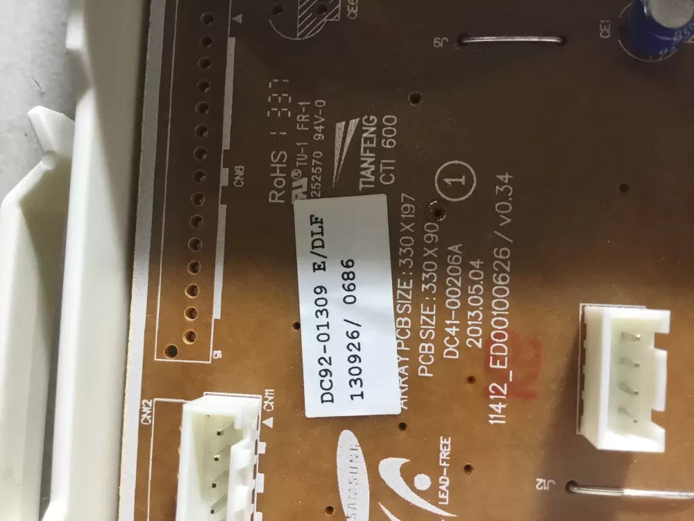 Samsung DC92 01309E DC9201309E Dryer Control Board AZ45657 | NRV418