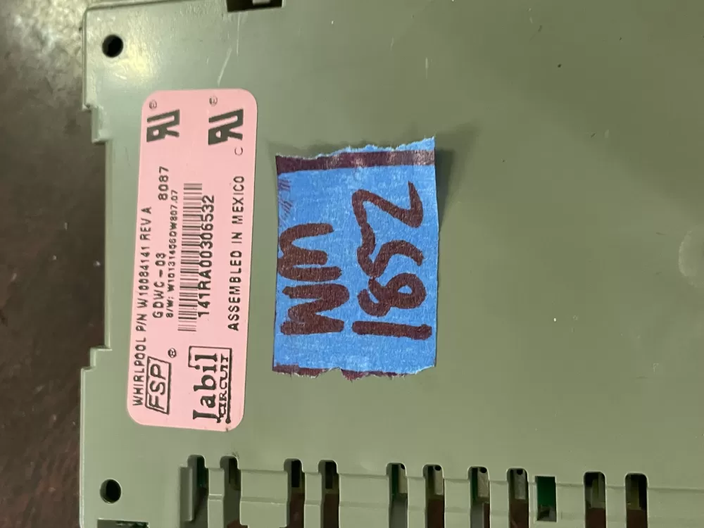 Kenmore KitchenAid W10084141 Dishwasher Control Board AZ53897 | Wm1852