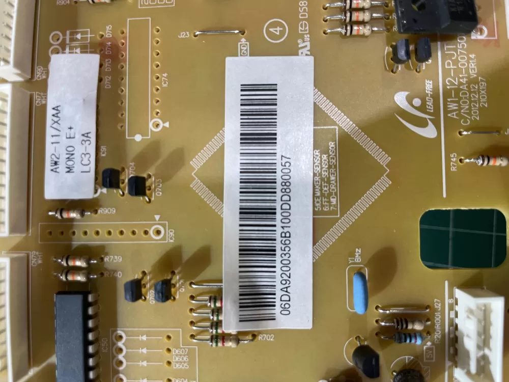 Samsung DA92 00356B Refrigerator Control Board AZ188318 | Wm2373