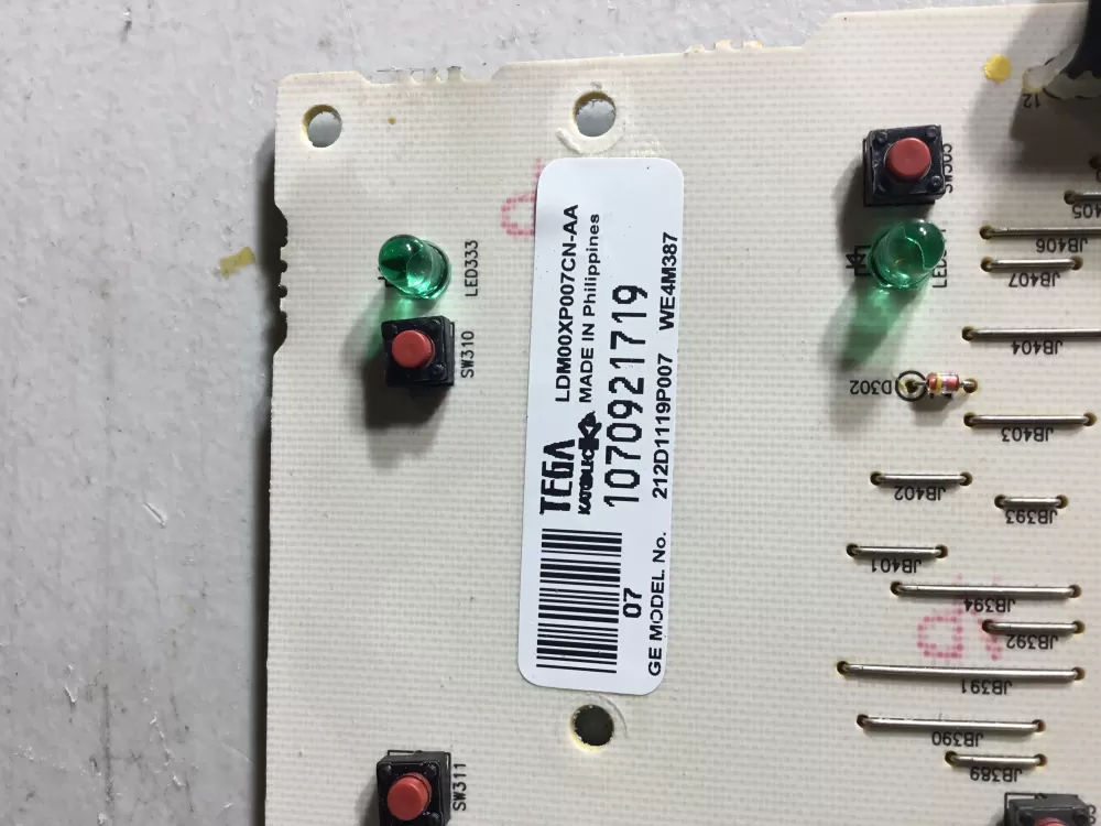 GE 212D1119P007 WE4M387 Dryer Control Board AZ42655 | NR1744