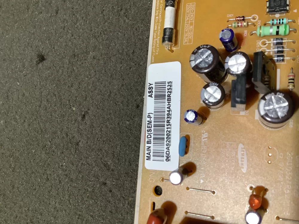 Samsung DA92 00215R Refrigerator Control Board Inverter AZ124630 | NR2260