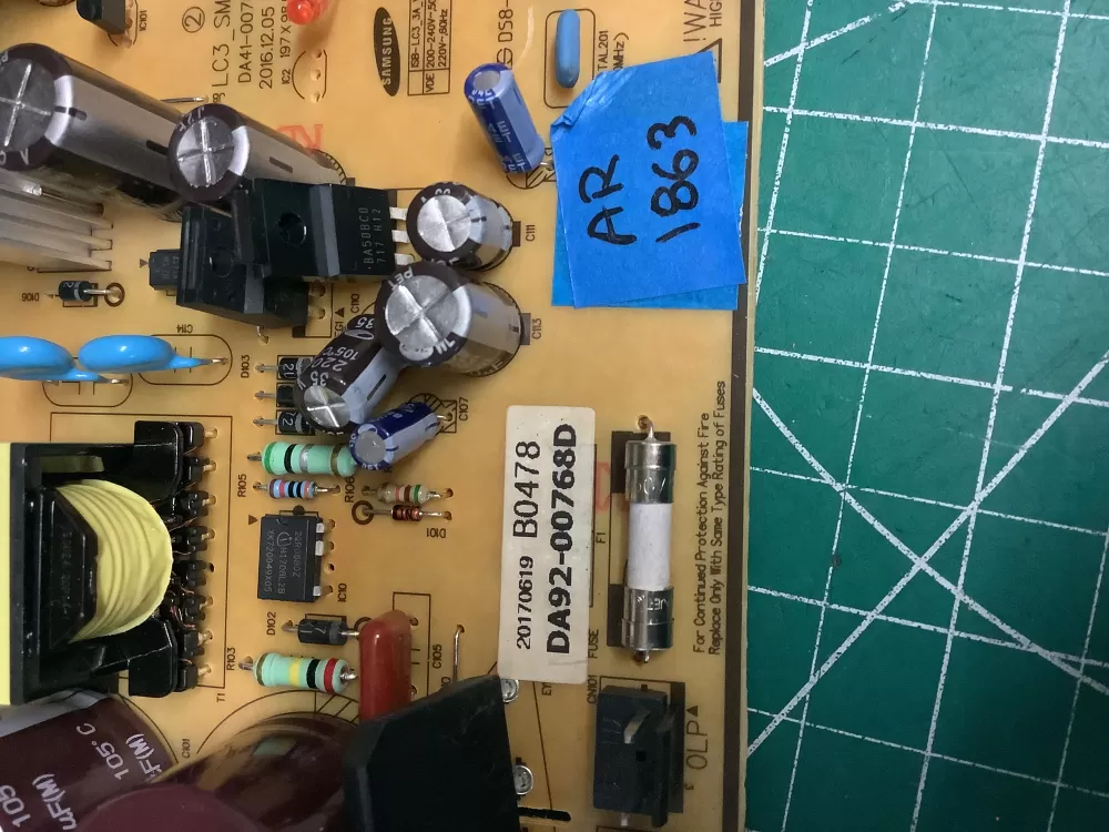 Samsung DA92 00768D Refrigerator Control Board Inverter AZ201445 | AR1863