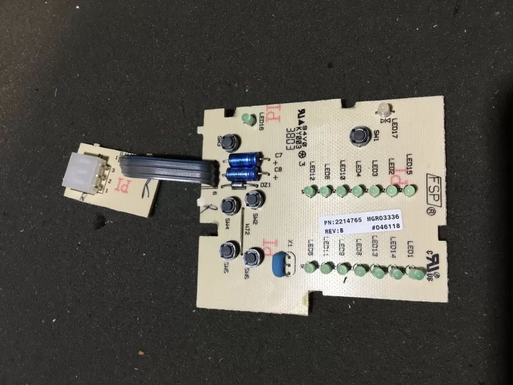 KitchenAid Whirlpool 2214765 Refrigerator Control Board
