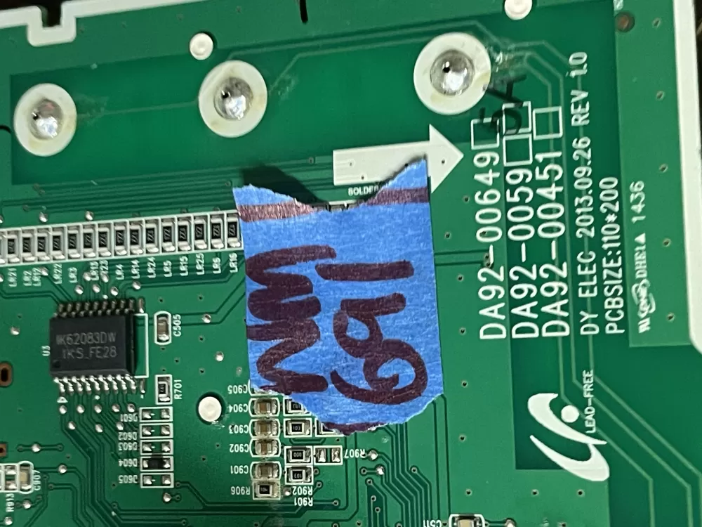 Samsung DA92 00649A Refrigerator Control Board Dispenser AZ47630 | Wm691