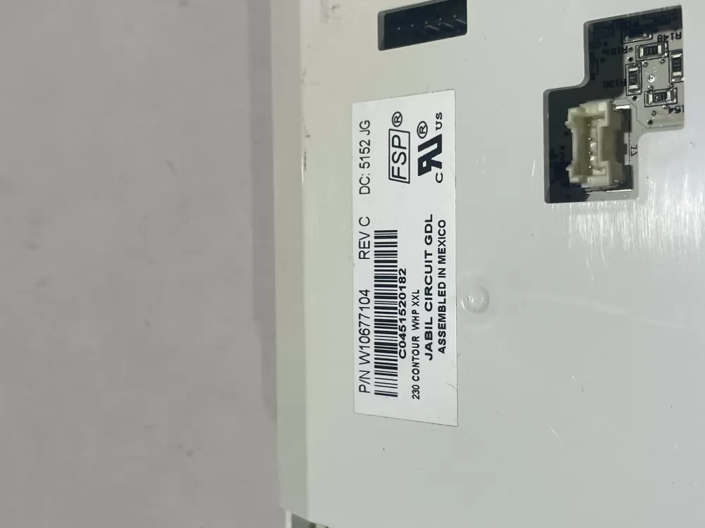 Whirlpool W10677104 Refrigerator Electronic
Control Board AZ160132 | Wm690