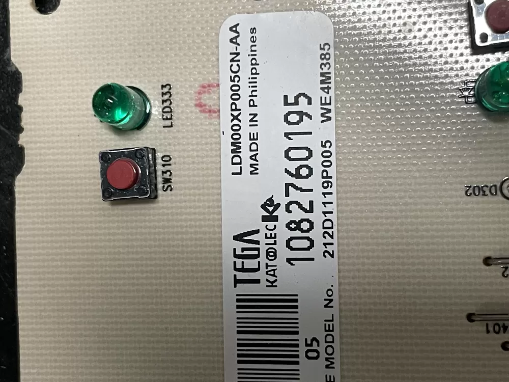 GE 212D1119P005 WE4M385 Dryer Control Board AZ12869 | 1176