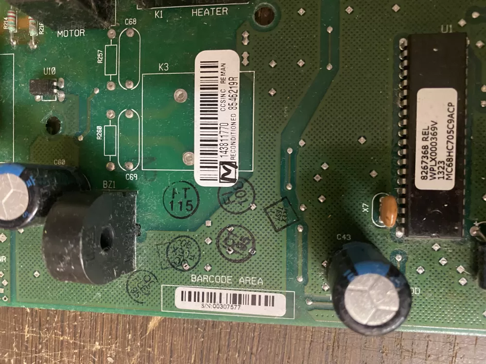 Whirlpool WP8546219 Dryer Control Board AZ52671 | BK1865