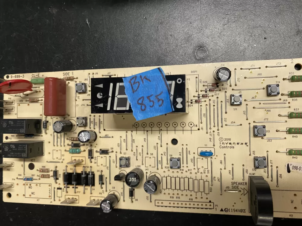 IVENSYS WHIRLPOOL OVEN DISPLAY CONTROL BOARD 098-01540-05 AZ20643 | BK855