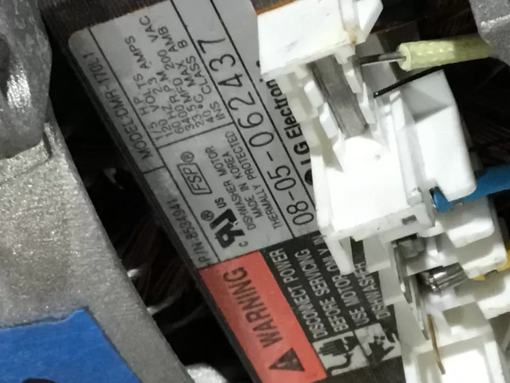 Estate  Inglis  Kenmore  Kitchen Aid  Maytag  Roper  Whirlpool 8193509 8193531 8268378 8268398 8268405 8268407 8268408 8268409 8531020 8531021 8534941 8534942 8535089 8535759 8535760 8564073 W10239404 W10757217 WPW10757217 Dishwasher Pump Motor