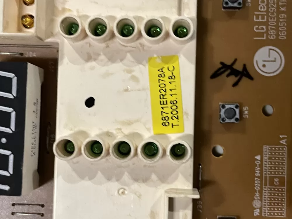 LG 6870EC9259A 6871ER2078A Washer Control Board AZ27162 | WMV333