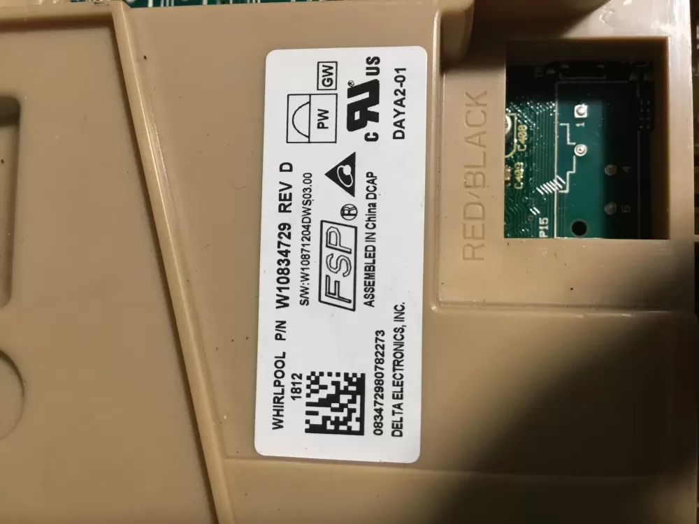 Kenmore W10834729 W10873297 Dishwasher Control Board AZ38786 | NR1465