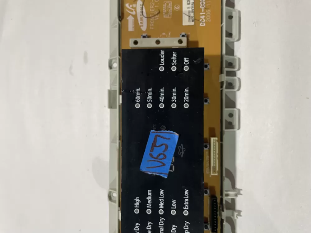 Samsung MFS-DV318A-S0 DC41-00066A Dryer UI Control Board AZ184442 | KMV637