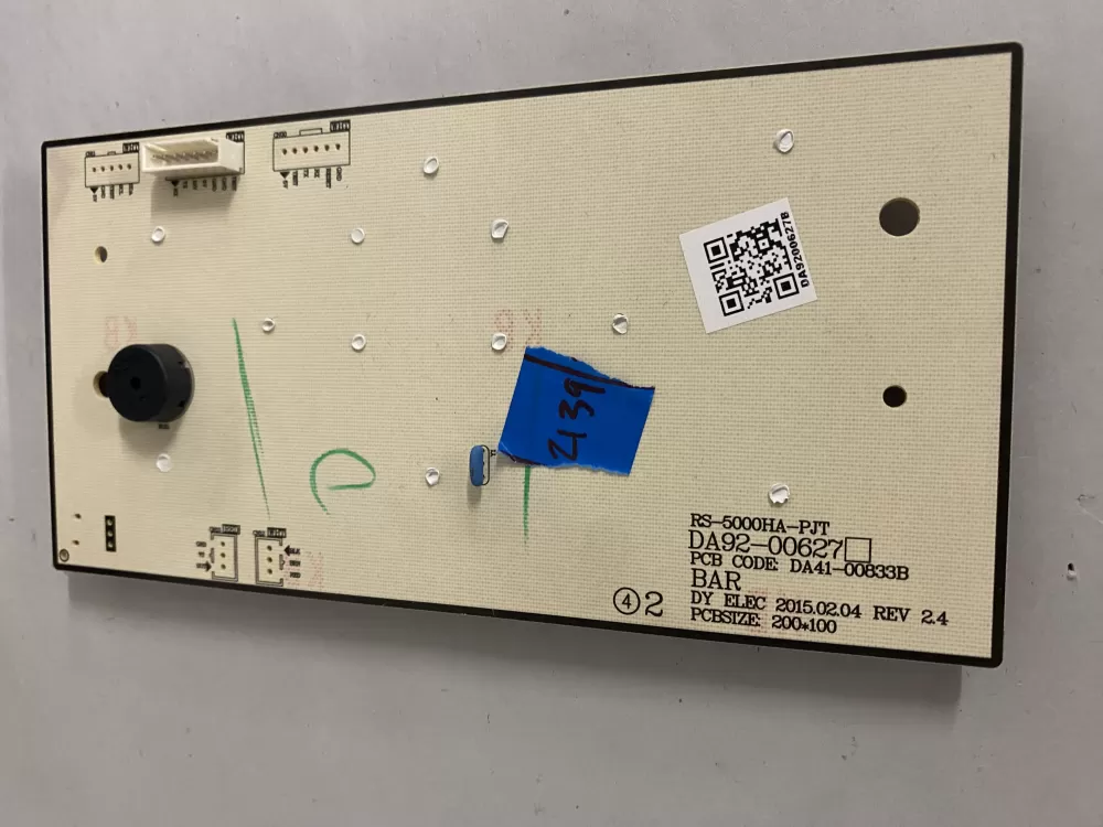 Samsung DA92 00627B Refrigerator Control Board Dispenser AZ204594 | BK2139