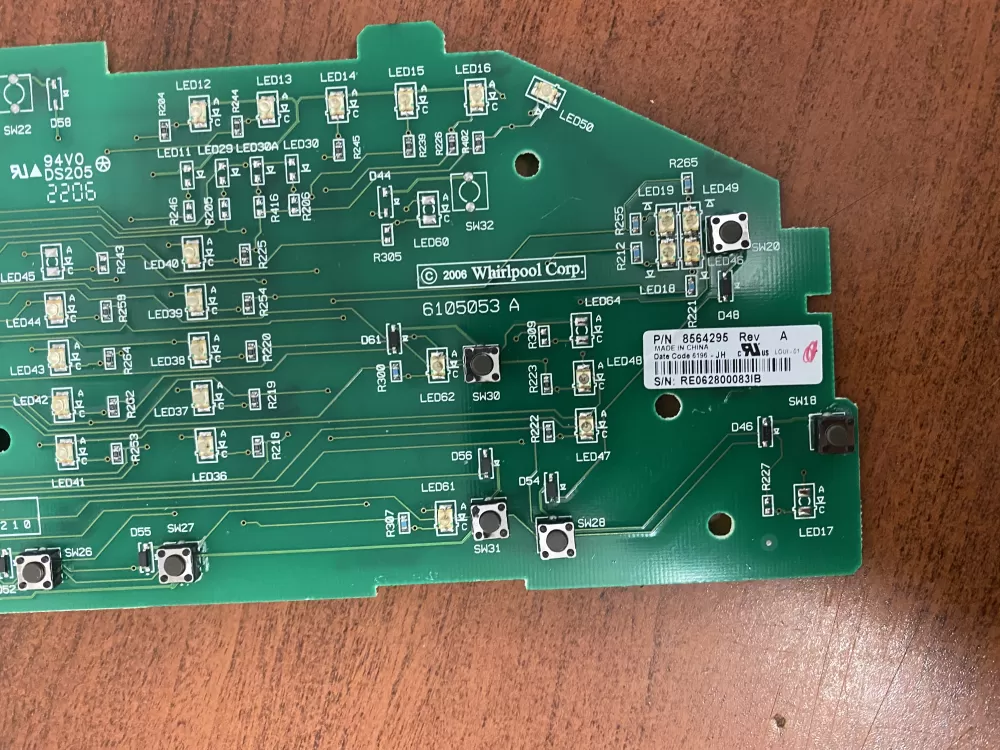 Whirlpool 8564295 User Interface Control Board AZ39003 | BK526