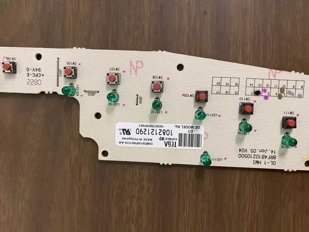 GE 165D7803P001 Dishwasher Control Board AZ31855 | BK1676