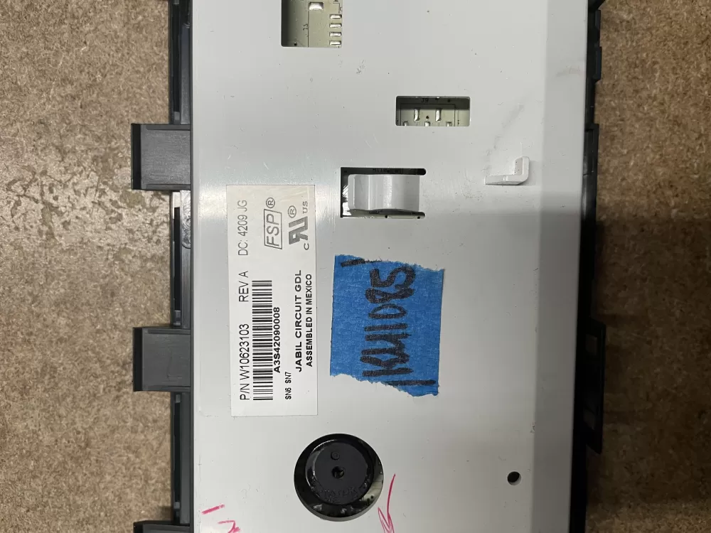 KitchenAid W10418409 W10623103 Refrigerator Control Board AZ12748 | KM1085