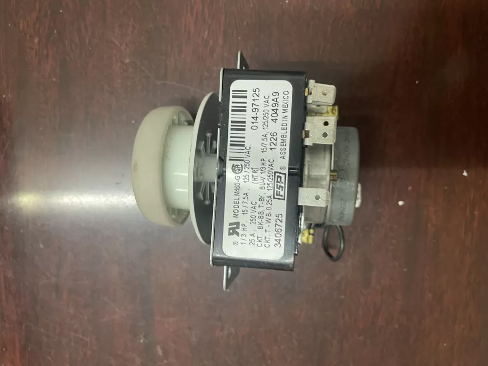 Whirlpool  Maytag  Amana  Crosley WP3406725  AP6008573  3406725  529121  PS11741713 Dryer Timer