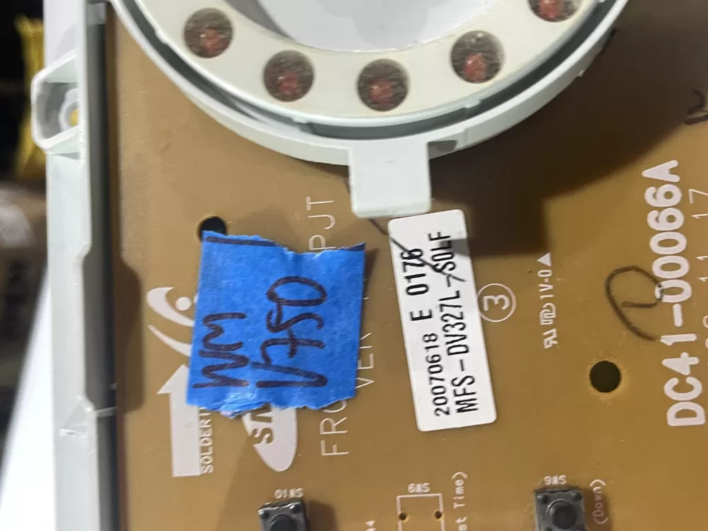 Samsung MFS-DV318A-S0 DC41-00066A Dryer UI Control Board AZ176199 | Wmv750