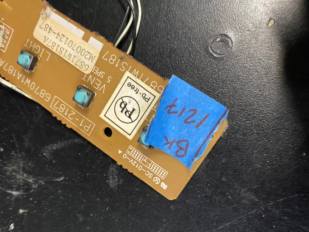 LG Kenmore Microwave Control Board Otr Pcb / 6870w1a187a AZ4871 | BK1217
