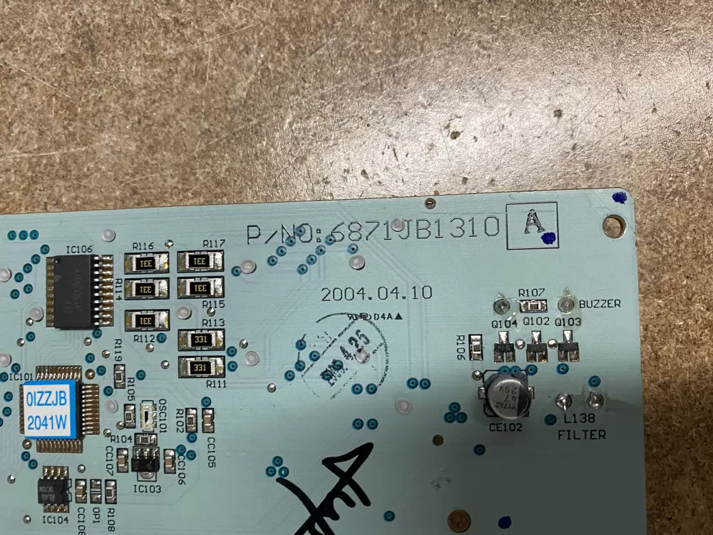 LG 6871JB1310A Refrigerator Dispenser Display Control Board AZ1215 | BK1465