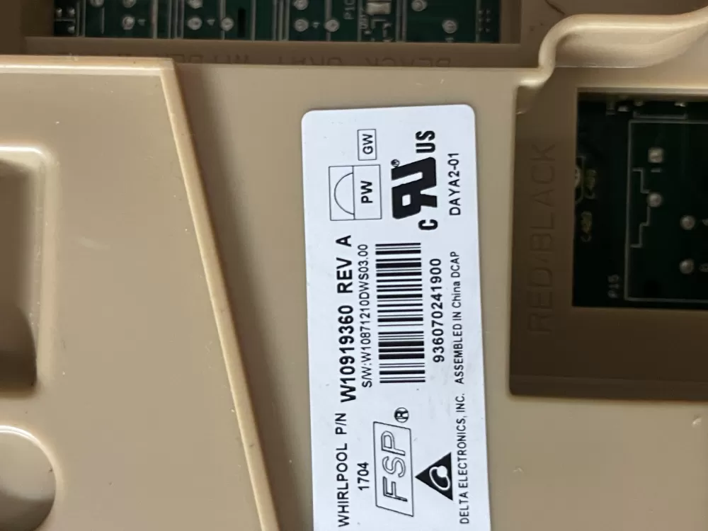 Whirlpool W10919360 W11087226 Dishwasher Control Board AZ48093 | Wm728