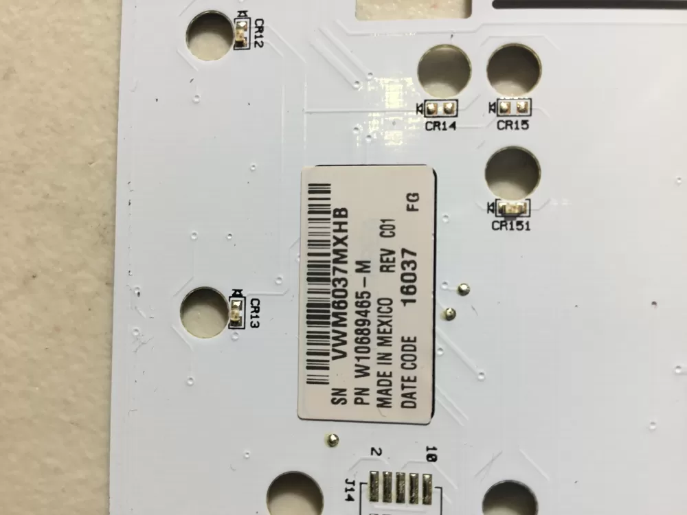 Whirlpool W10689465 Washer Control Board Interface AZ45661 | NRV418