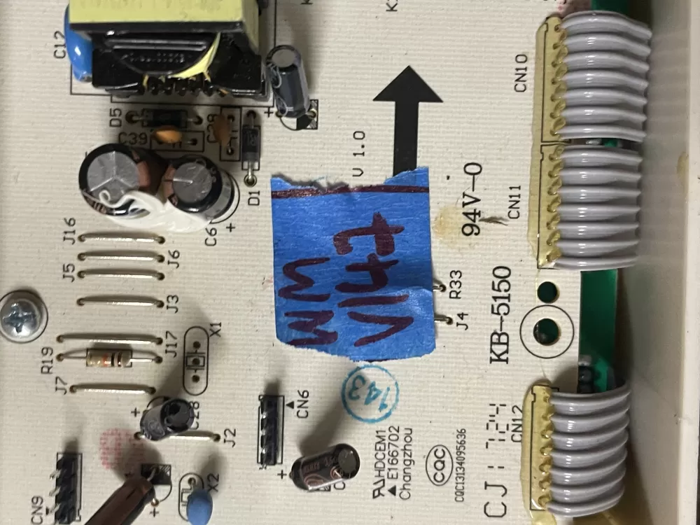 GE 301334870010 17238100000203 Washer Control Board AZ45535 | Wmv147