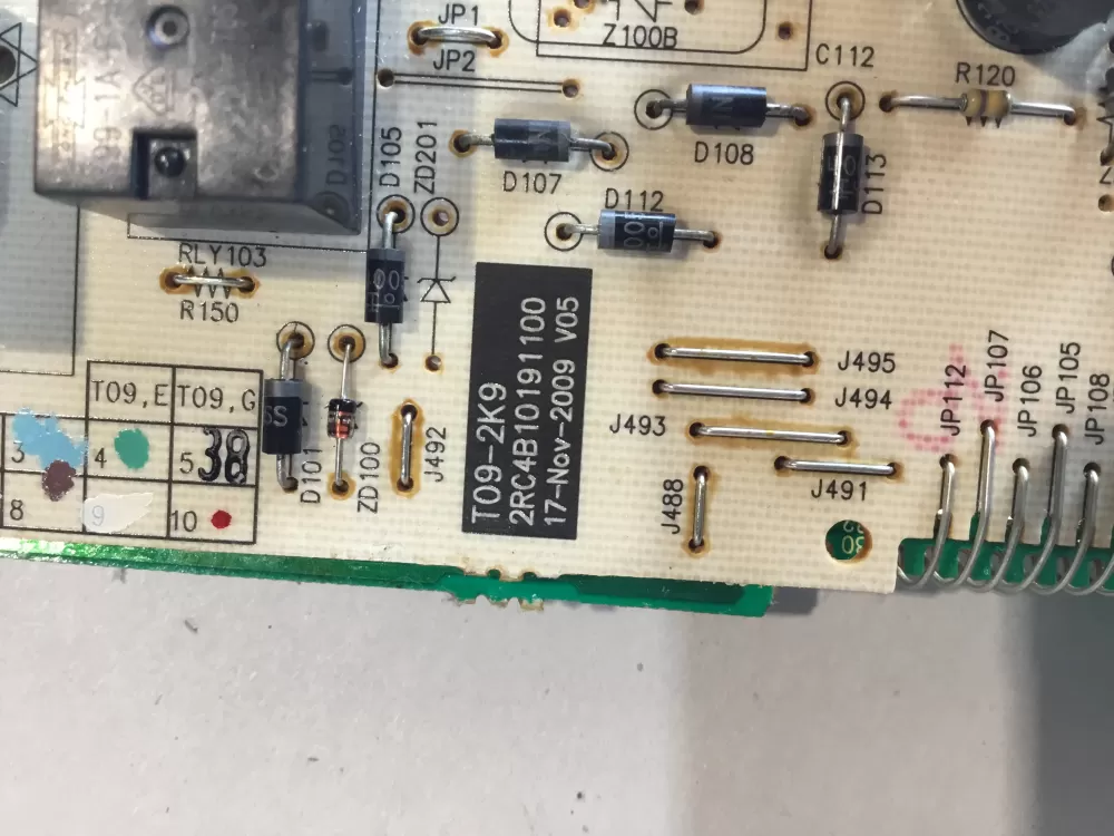 GE 2RC4B10191100 T09 2K9 Range Oven Control Board AZ147904 | BG2481