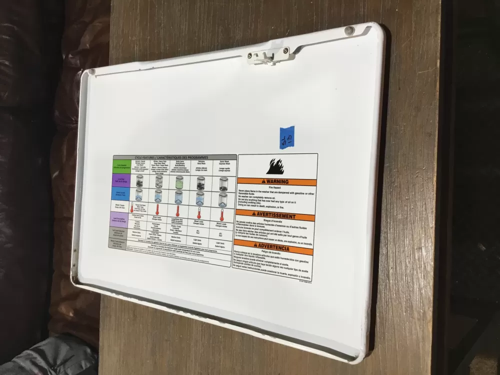 MAYTAG WHIRLPOOL Washer DoorLid Top W10860912  W10027624 W1019385 AZ57654 | SL13