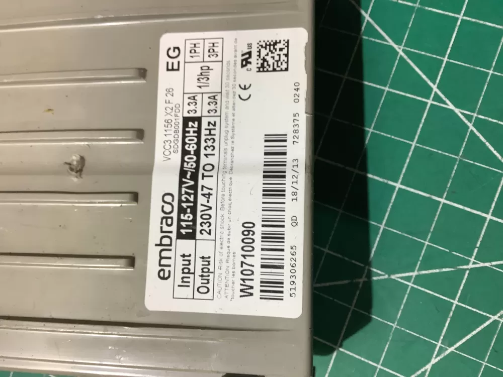 Kenmore W11087200 Refrigerator Control Board Inverter AZ195595 | AR1238