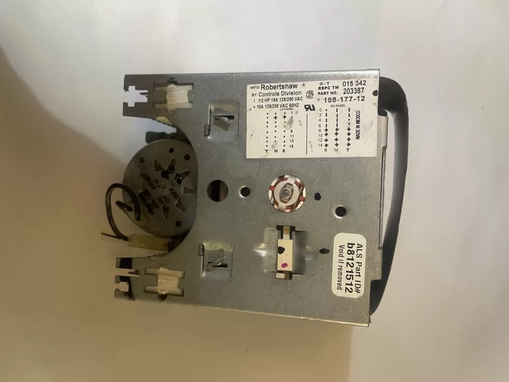 168 177 12 203387 Washer Robertshaw Timer AZ189713 | KM1237