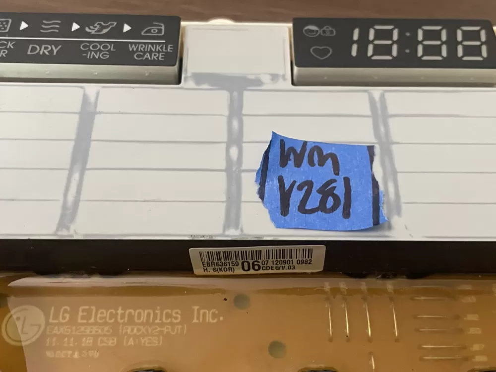 LG EBR63615906 Dryer Control Board AZ99662 | Wmv281