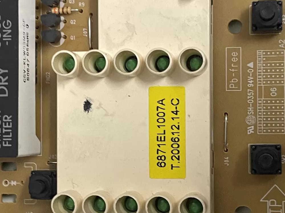 LG Dryer PCB Display Control 6871EL1007A AZ27568 | WMV104